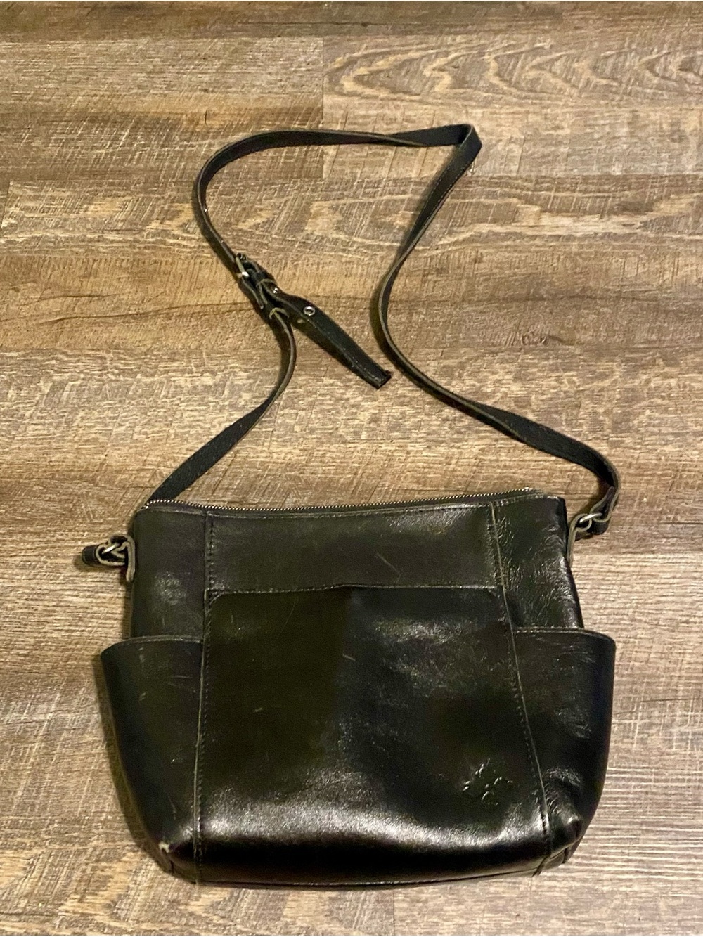 Patricia Nash Aveley Crossbody Black Leather Adjustable
